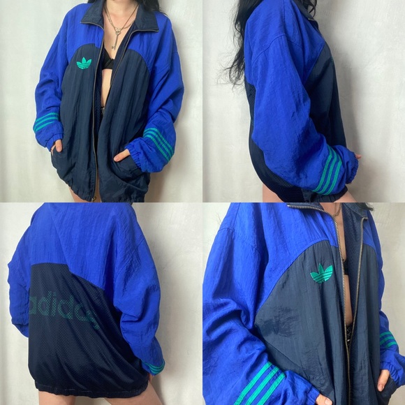 SOLD VTG ADIDAS EMBROIDERED MESH WINDBREAKER - Picture 8 of 9